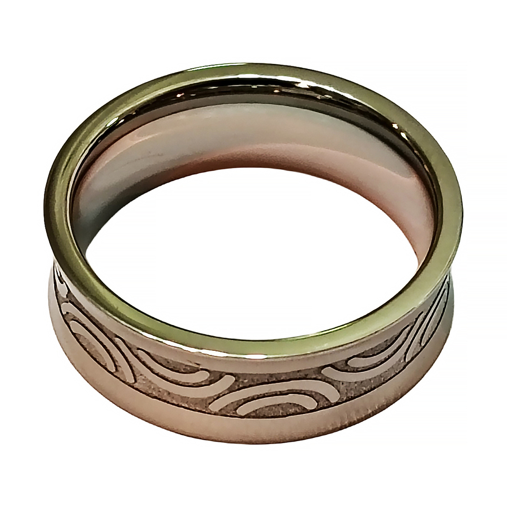 Silver Tone Semicircle Geometric Ring - Style 57